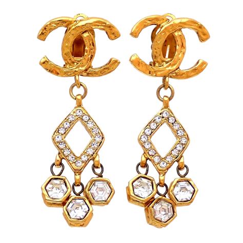 boucles d'oreilles chanel vintage|chanel earrings for sale.